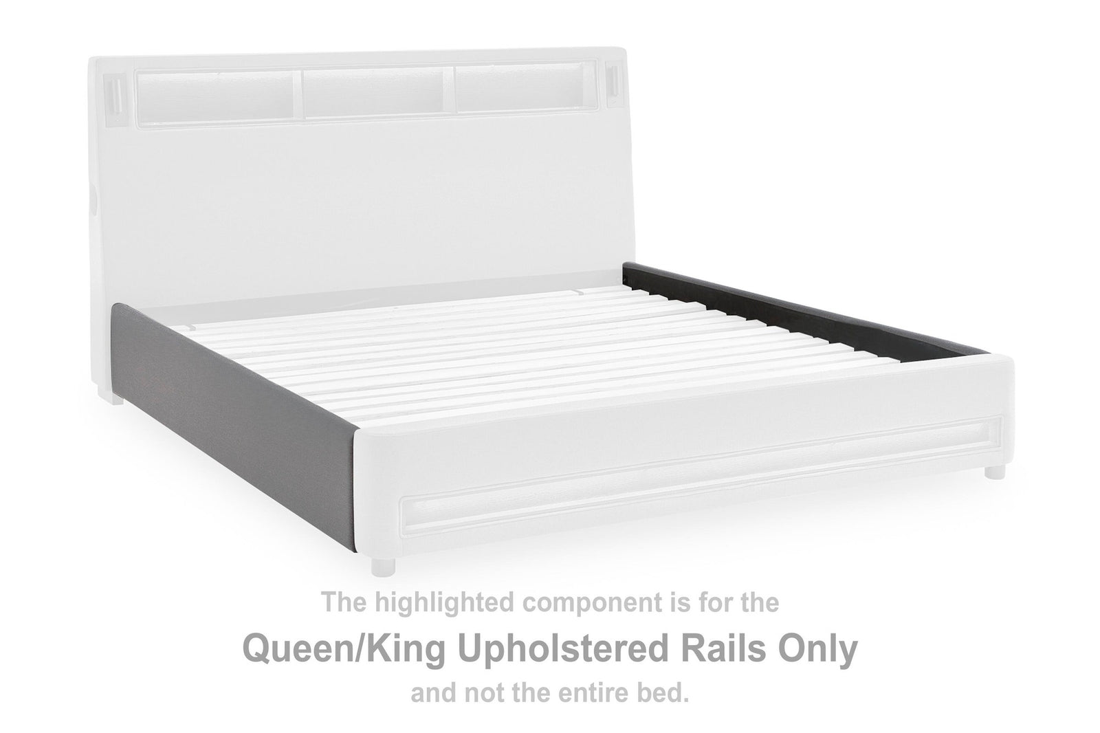 Finigale California King Upholstered Rails (PCB2721-SI) - Image 3