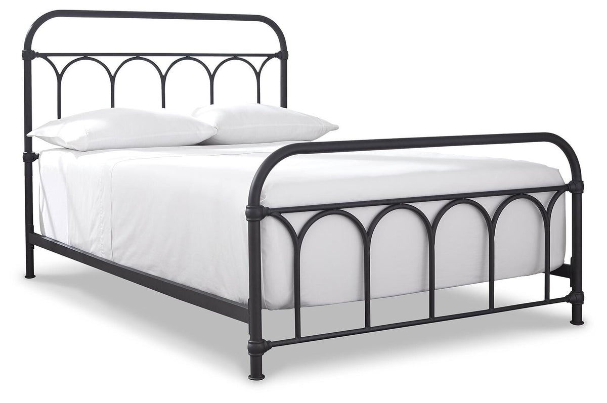 Nashburg Metal Bed (Youth) - Black  (B280-SI)