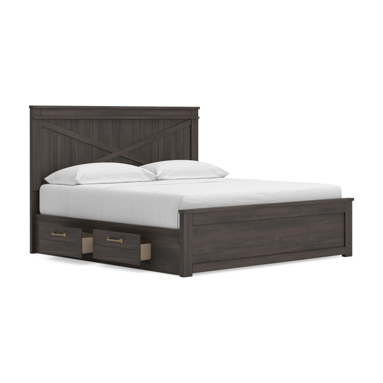 Vonitta Bay King Panel Bed with Storage (PCB2648-SI) - Image 5