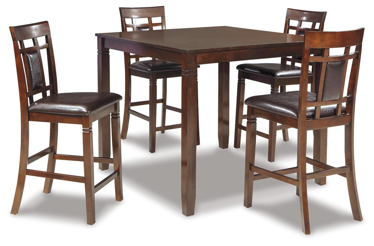 Bennox Counter Height Dining Table and Bar Stools (Set of 5) (D384-SI)