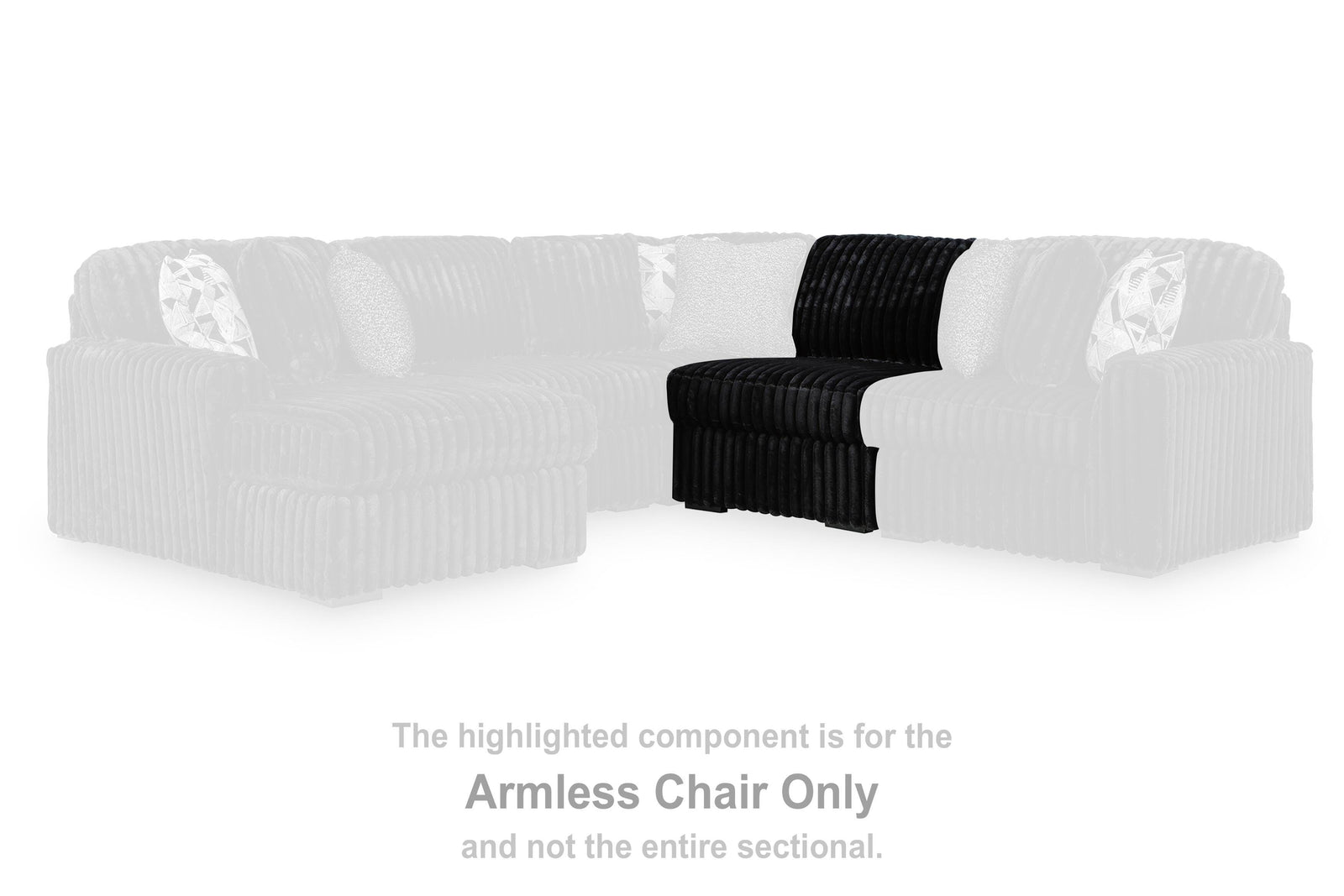 Midnight-Madness Armless Chair (98103-SI) - Image 4