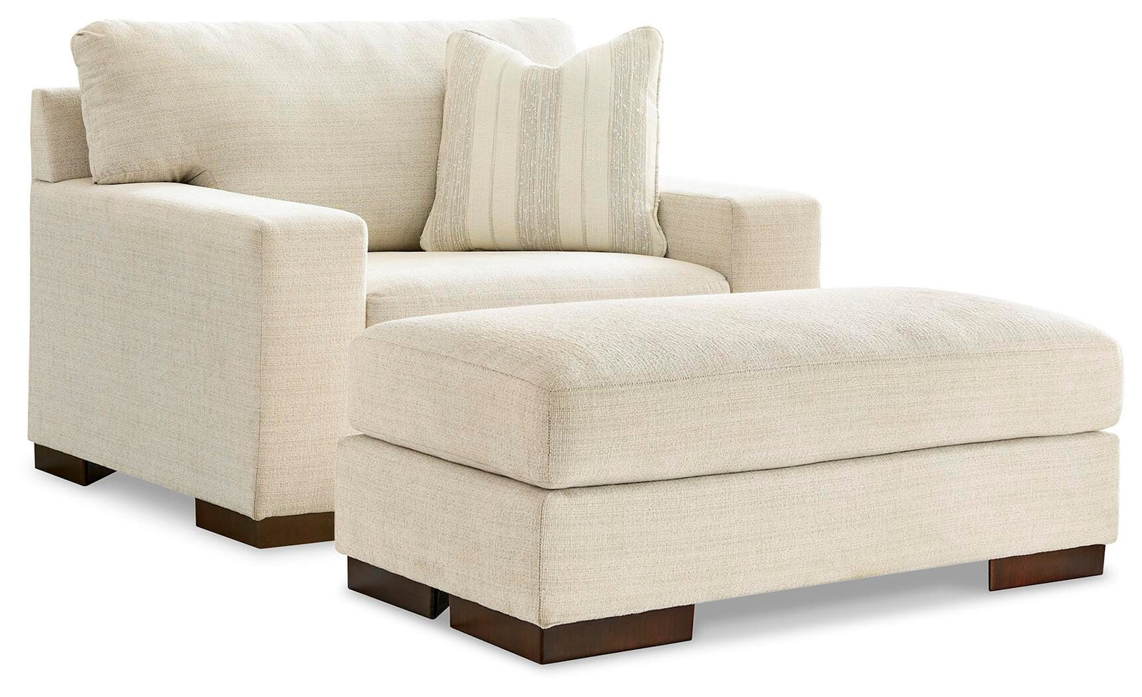 Maggie Oversized Chair and Ottoman (52003-SI)