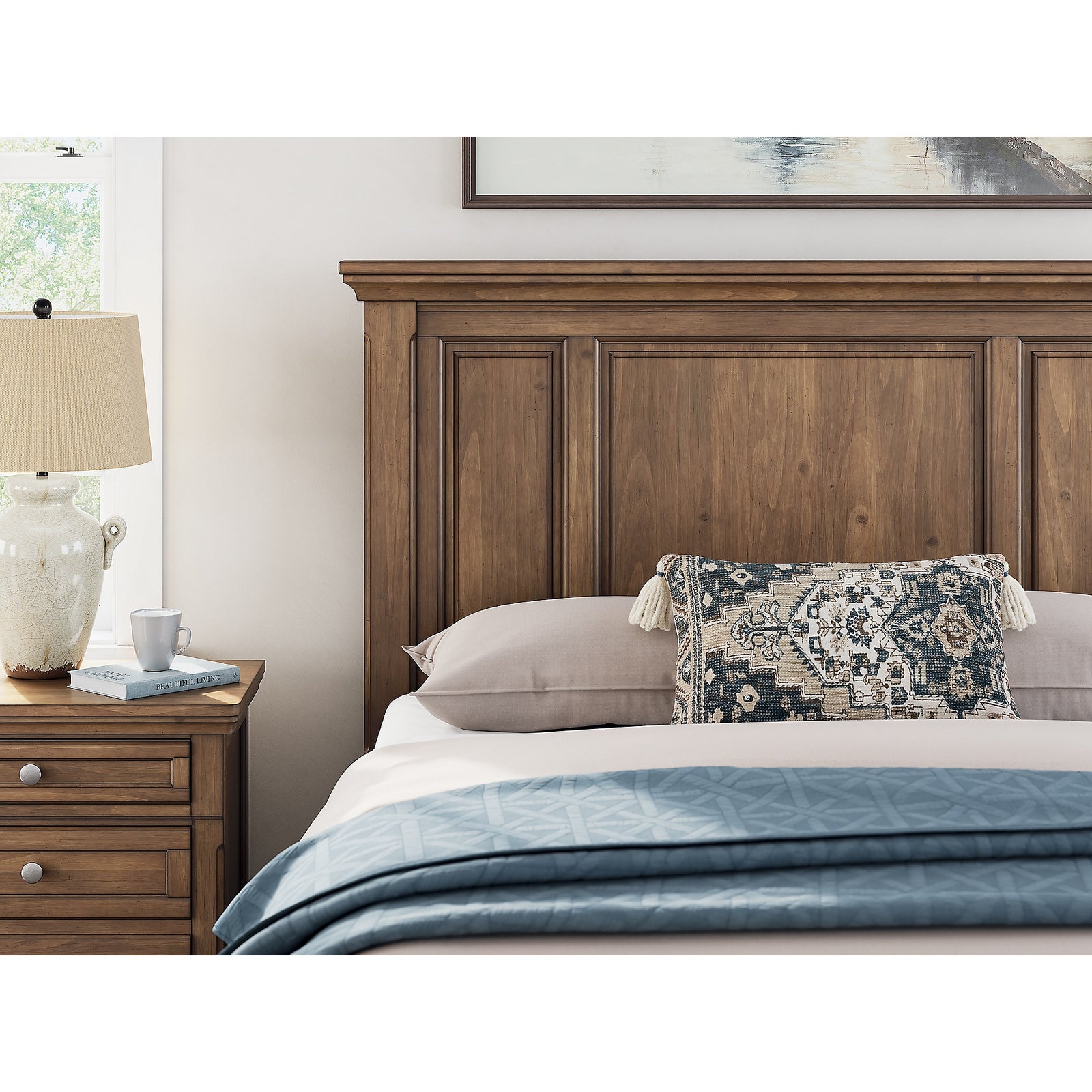 Feddinger Queen Panel Bed, Dresser and Mirror (PCB779-SI) - Image 17