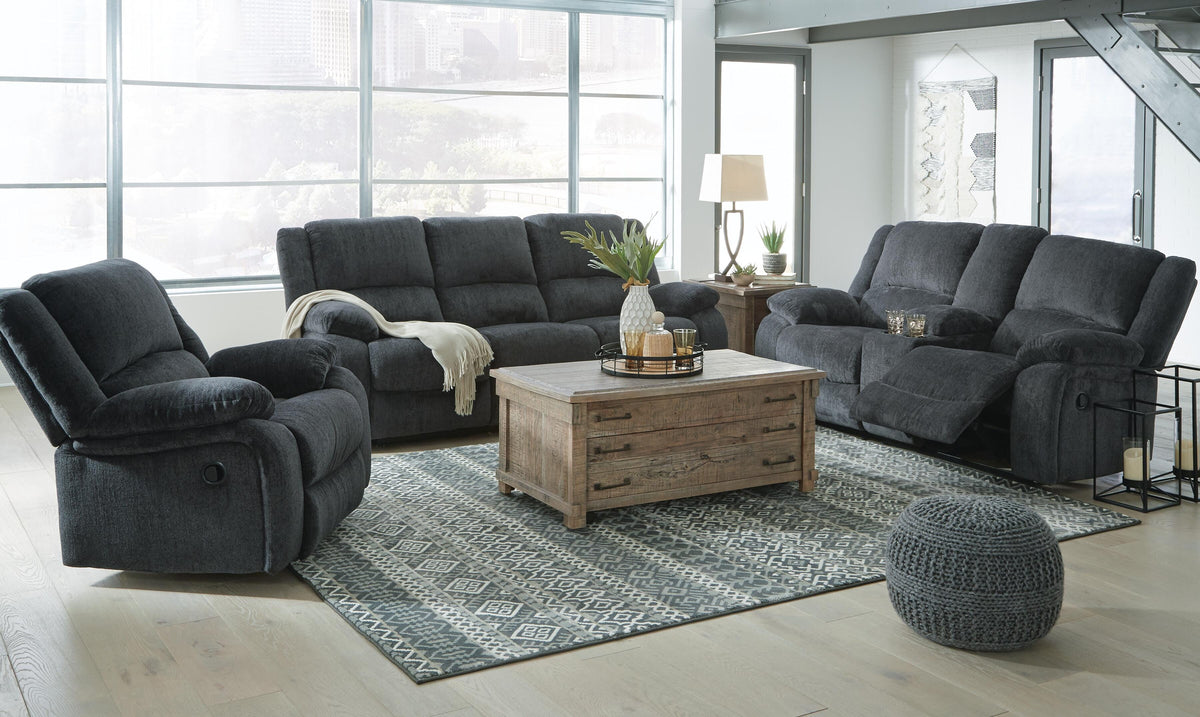 Draycoll Reclining Sofa, Loveseat and Recliner (76504-SI) - Image 3