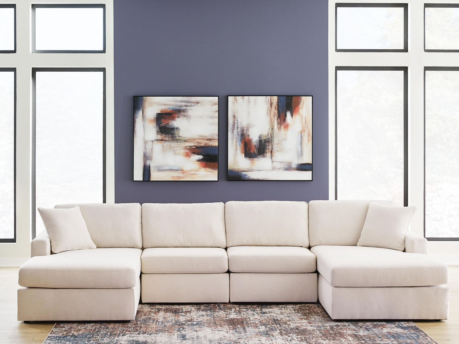 Modmax 4-Piece Double Storage Chaise Sectional (92103-SI) - Image 2