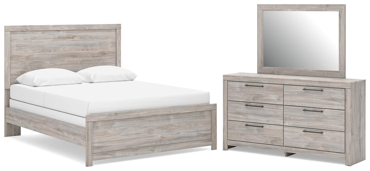 Broachmyn Queen Panel Bed, Dresser and Mirror (PCB1120-SI)