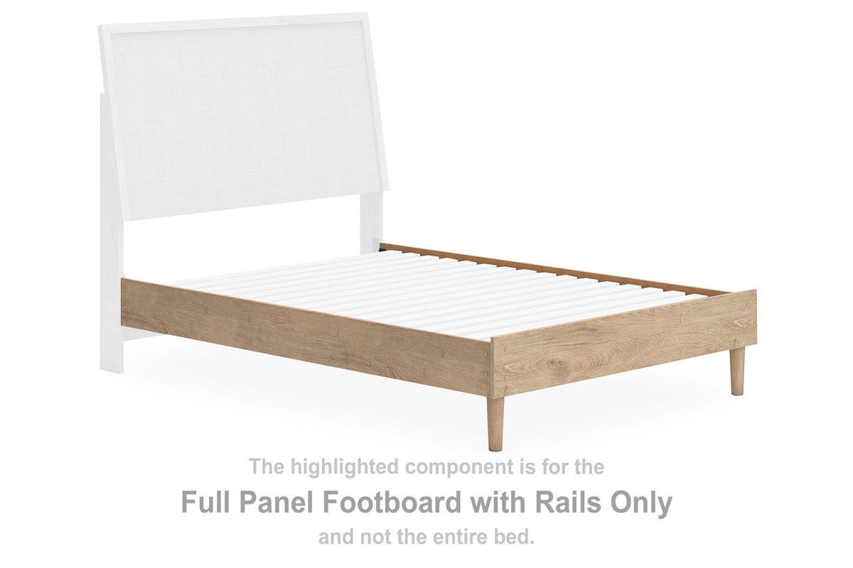 Cielden Panel Footboard with Rails - Tan  (B1199-SI) - Image 4