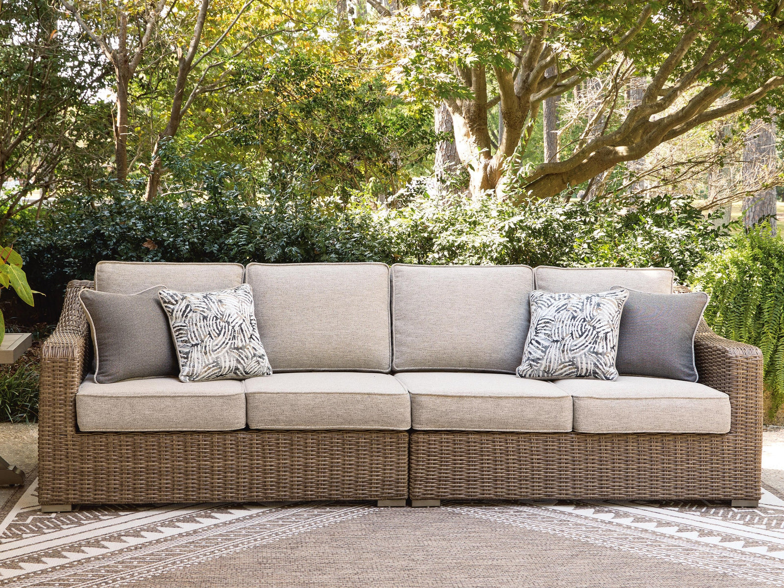 Laguna Heights Outdoor Right and Left-arm Facing Loveseat with Cushion (Set of 2) (PCP790-SI) - Image 12
