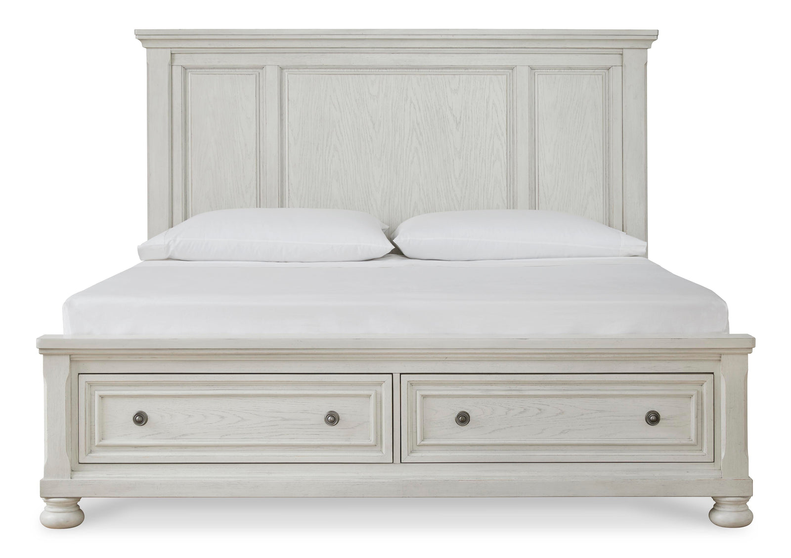 Robbinsdale Storage Bed, Dresser, Mirror and Nightstand - Antique White  (B742-SI) - Image 10
