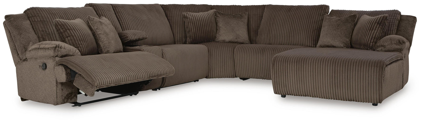 Top Tier 6-Piece Reclining Sectional with Chaise (92705-SI) - Image 2