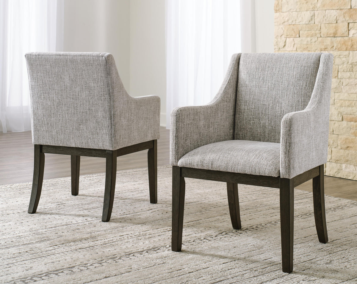 Burkhaus Dining Arm Chair (Set of 2) (D984-SI) - Image 7