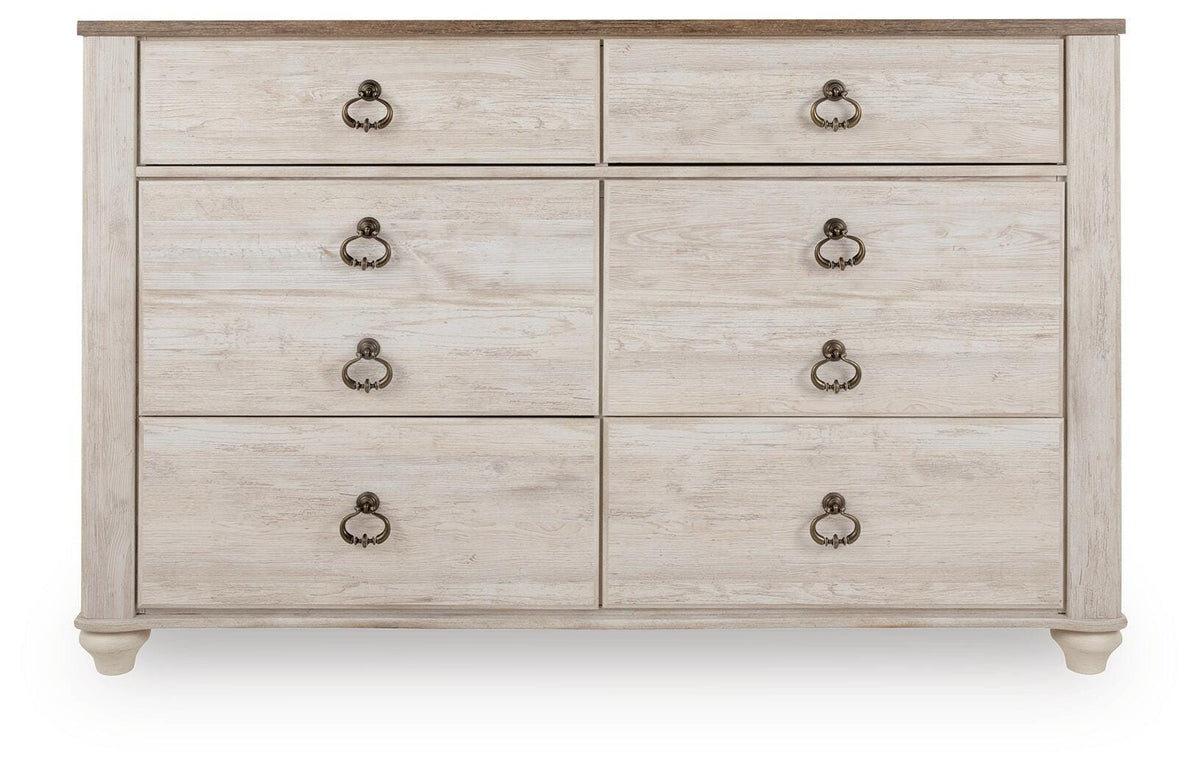 Willowton Dresser - Whitewash  (B267-SI)