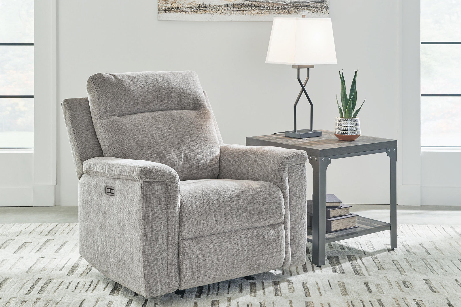 Barnsana Power Reclining Loveseat with Console (33201-SI) - Image 4