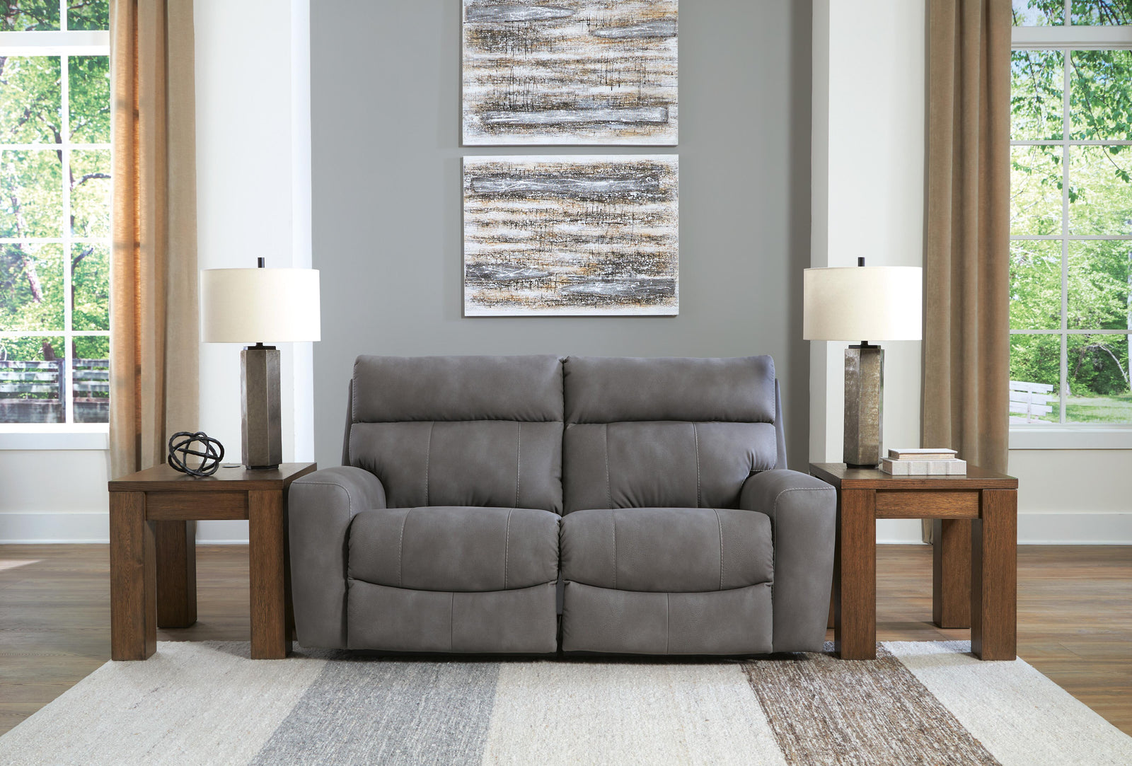 Next-Gen Durapella 2-Piece Power Reclining Sectional Loveseat (61003-SI) - Image 2