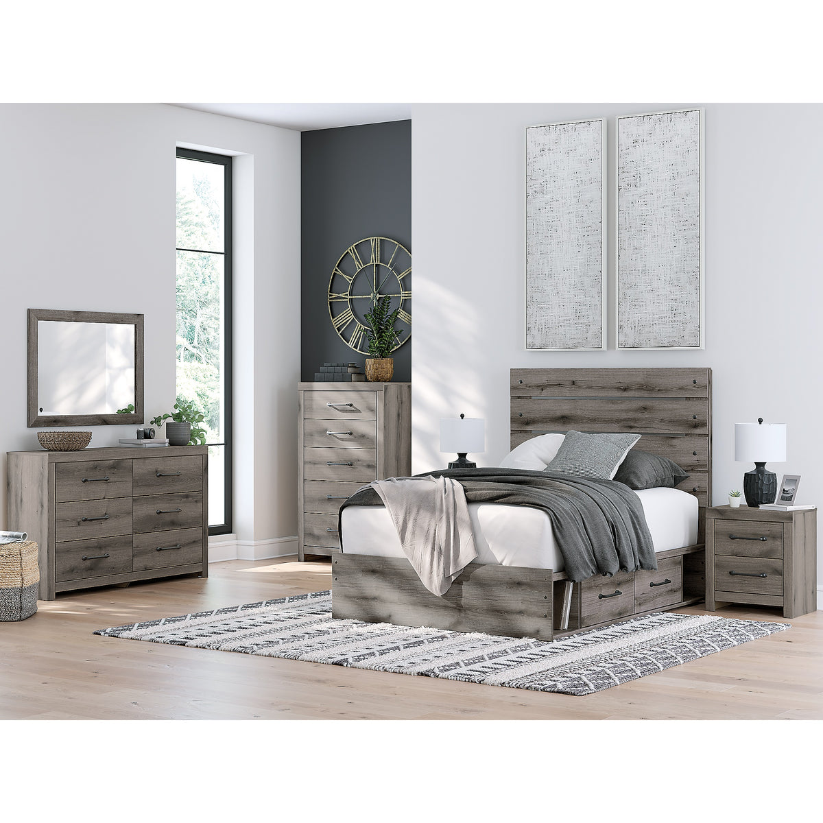 Graystorm Full Panel Storage Bed (PCB2405-SI) - Image 11