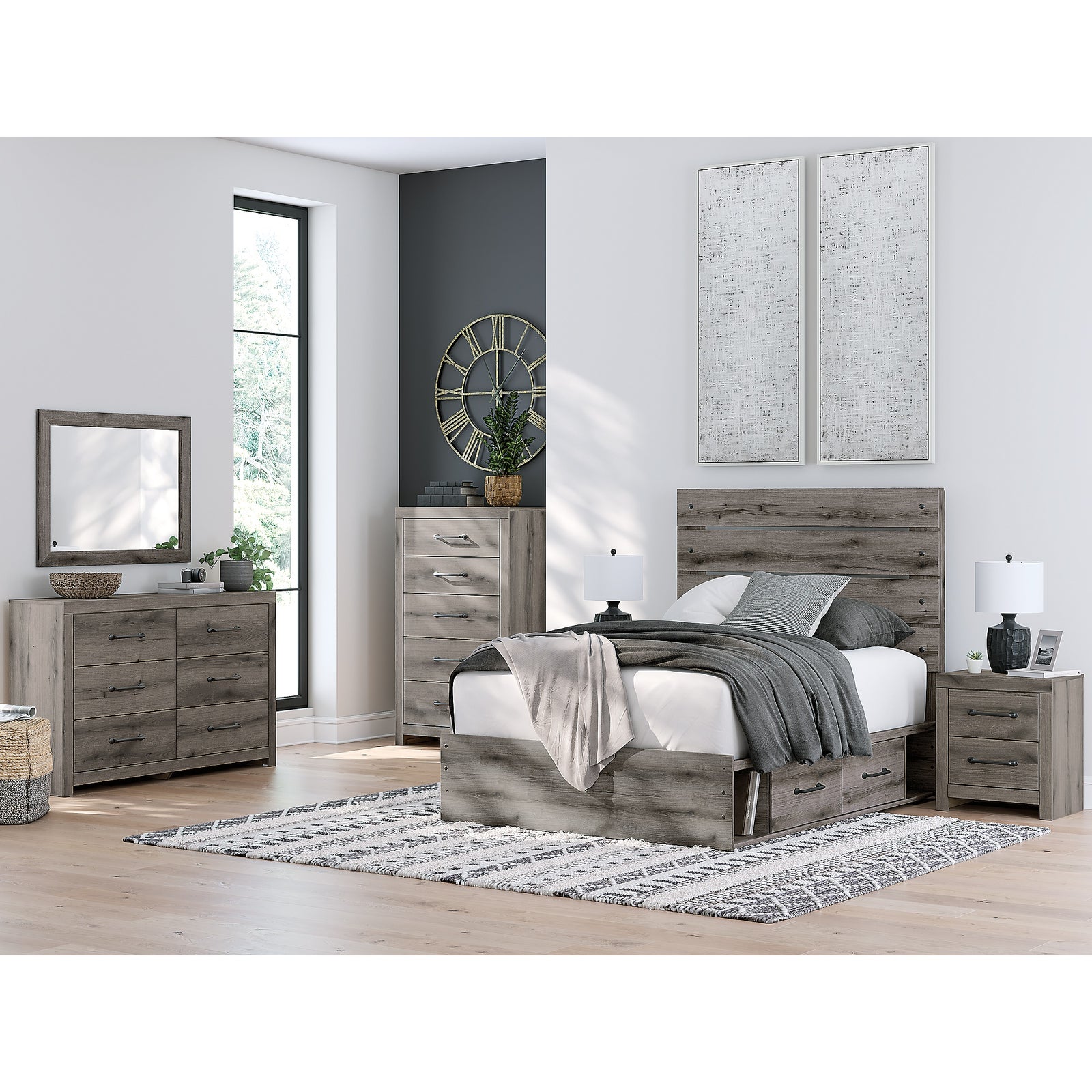 Graystorm Full Panel Storage Bed (PCB2405-SI) - Image 11