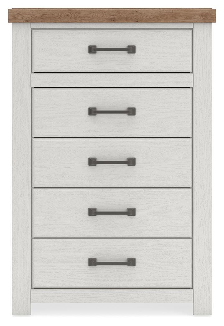 Savonport Chest of Drawers - White/Brown  (B4615-SI) - Image 2
