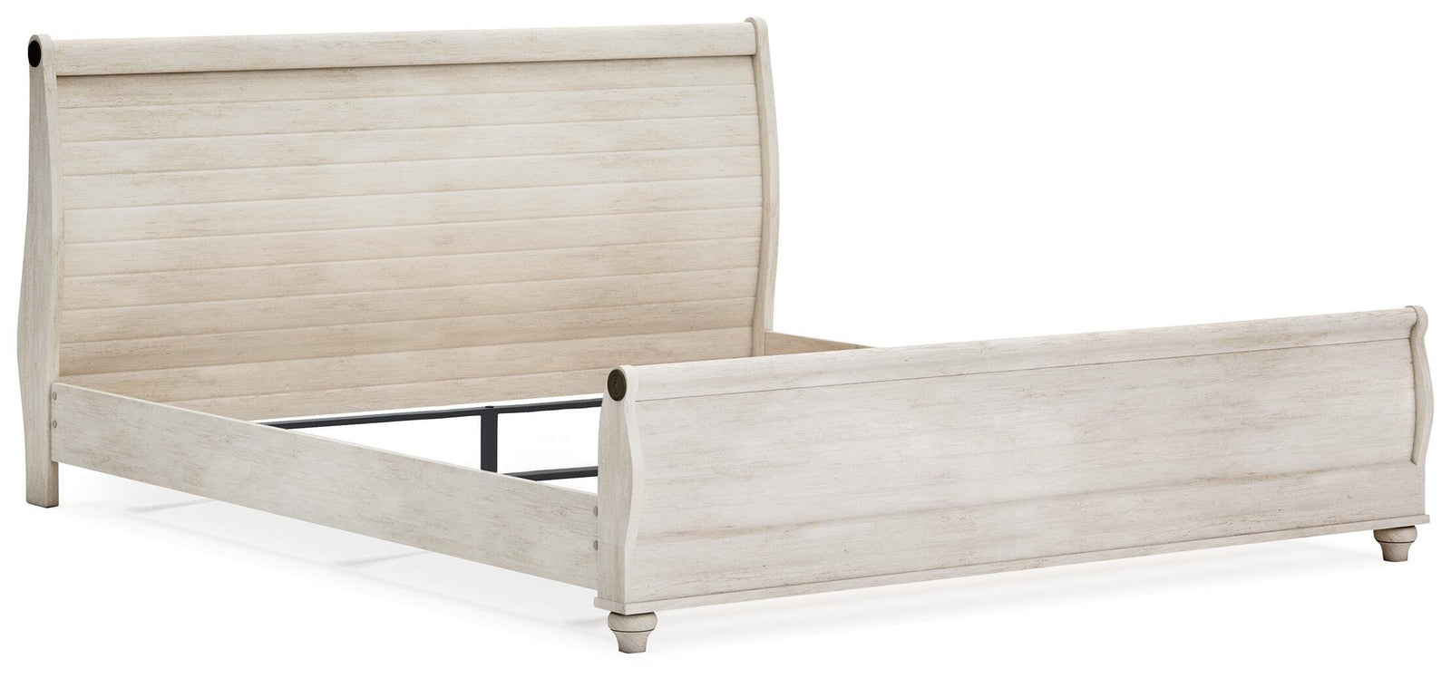 Willowton Sleigh Bed - Whitewash  (B267-SI)