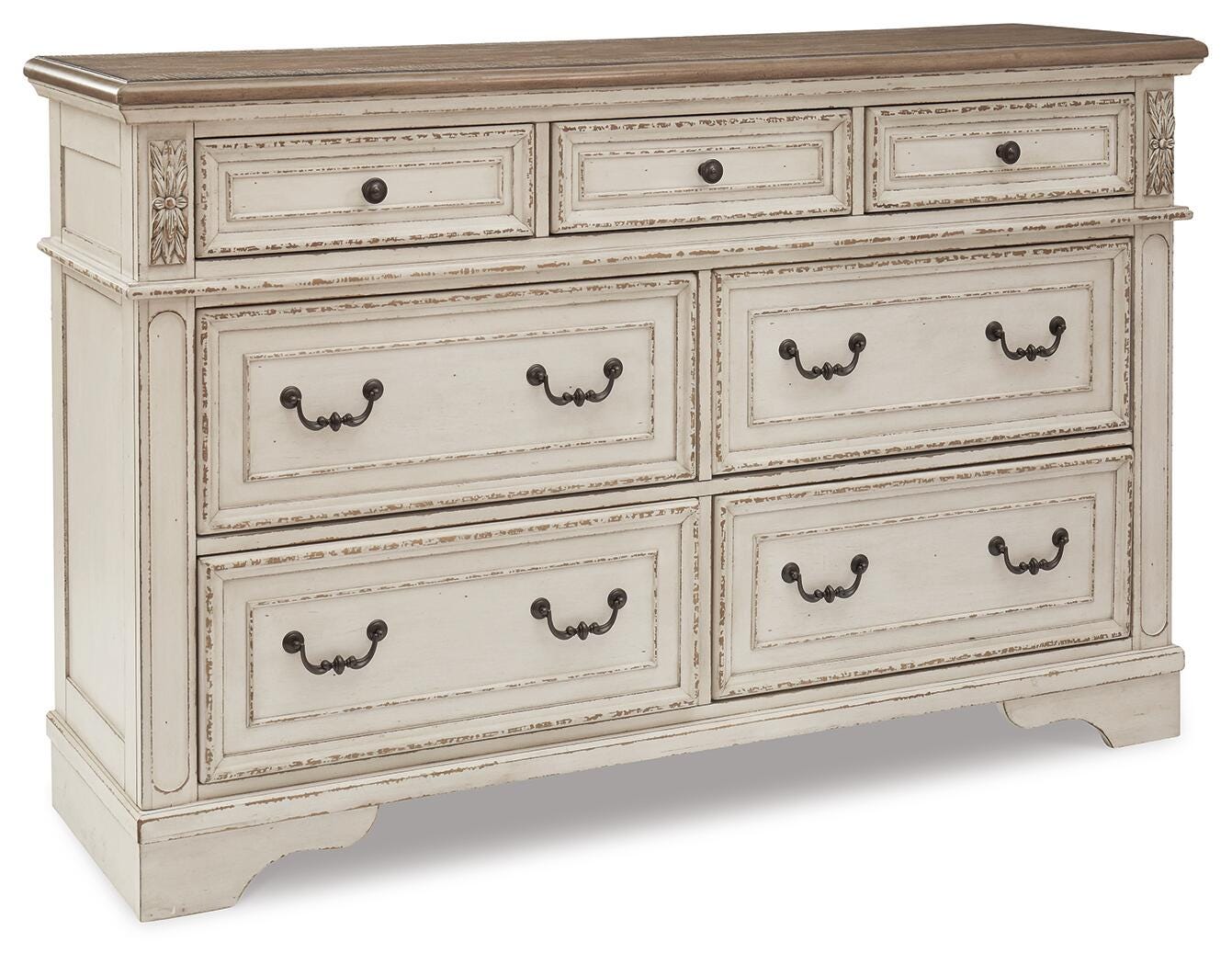 Realyn King Panel Bed, Dresser, Chest and 2 Nightstands (B743-SI) - Image 3