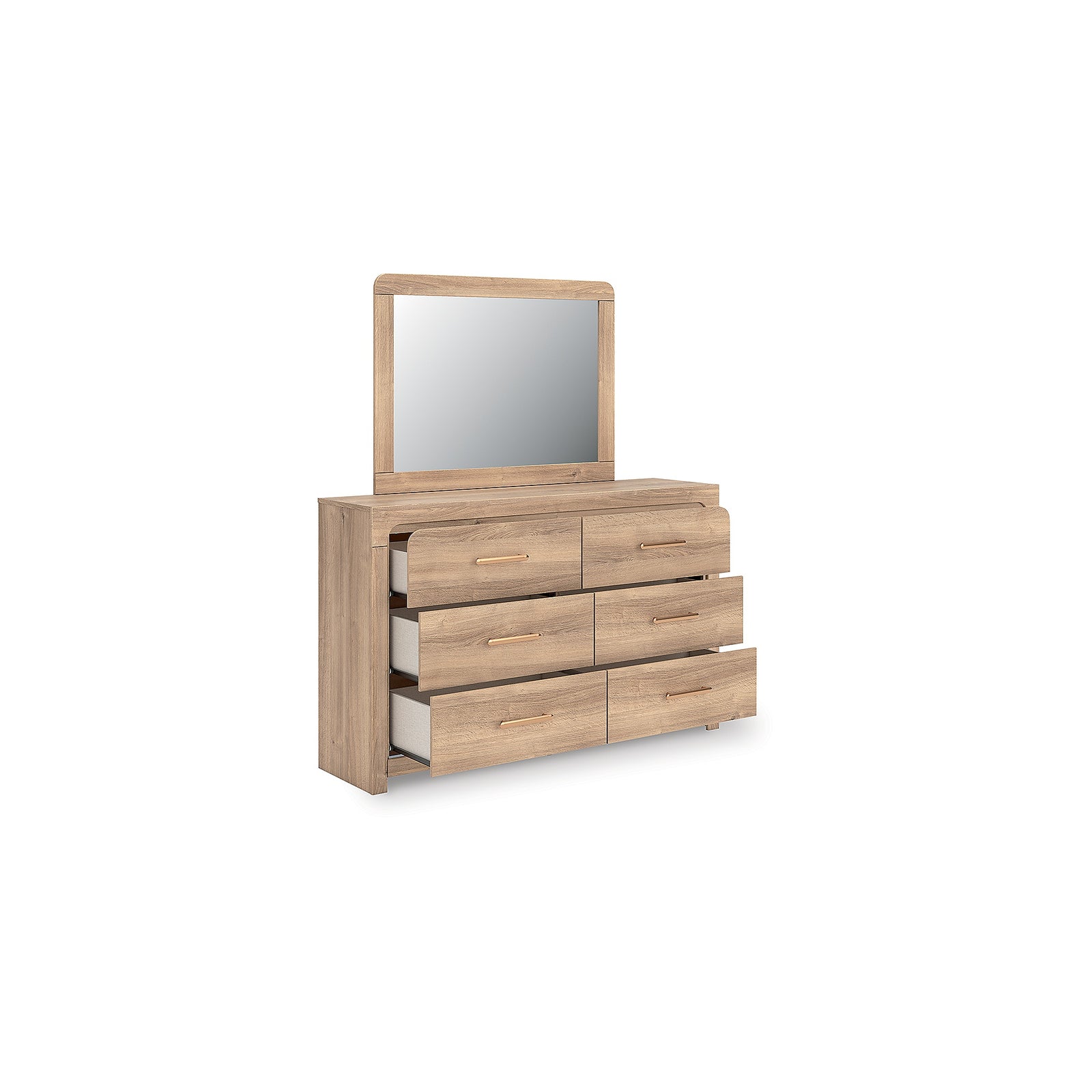 Kinlanni Queen Upholstered Panel Bed, Dresser and Mirror (PCB1360-SI) - Image 4
