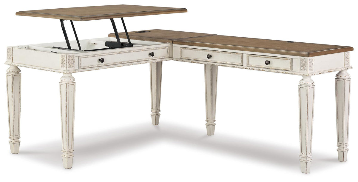 Realyn 2-Piece Home Office Lift Top Desk (H743-SI)