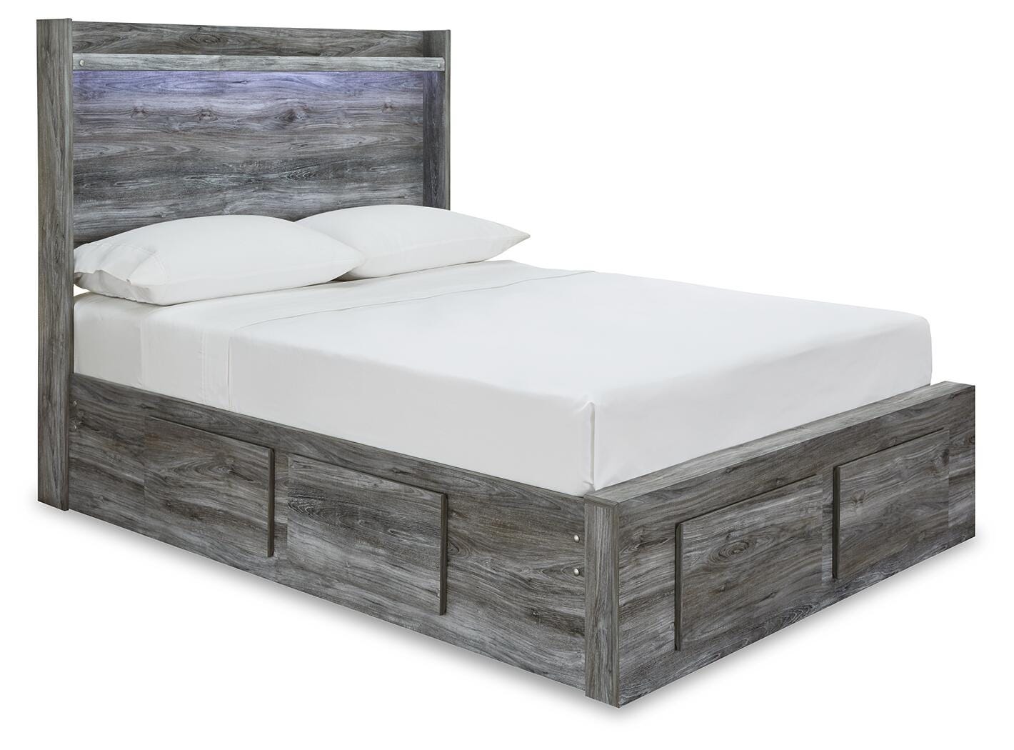 Baystorm Panel Storage Bed and Nightstand - Gray  (B221-SI) - Image 2