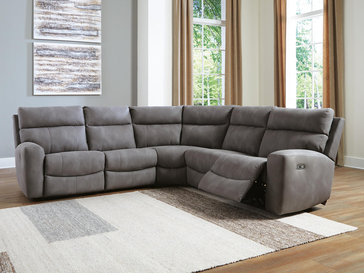 Next-Gen Durapella 5-Piece Power Reclining Sectional (61003-SI) - Image 2