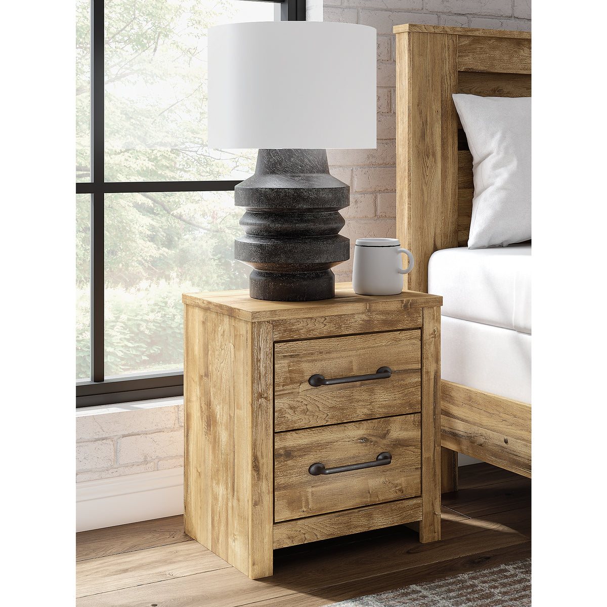 Maystonna Queen Crossbuck Panel Bed, Dresser, Mirror and Nightstand (PCB1580-SI) - Image 25