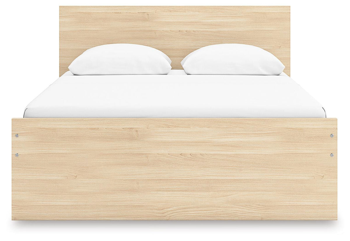 Onita Panel Platform Bed with 1 Side Storage - Natural  (EB9632-SI) - Image 4