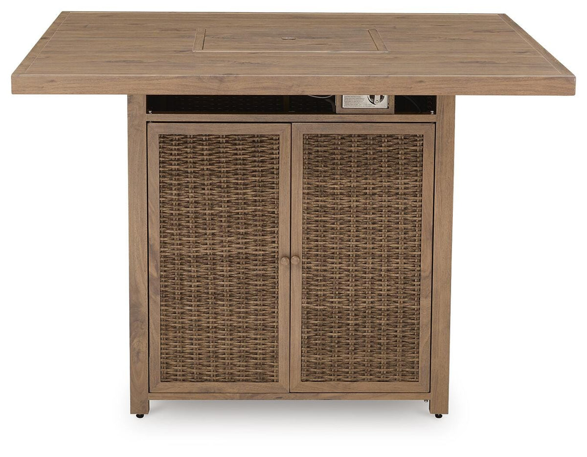 Walton Bridge Outdoor Bar Table and 4 Barstools (P749-SI) - Image 2