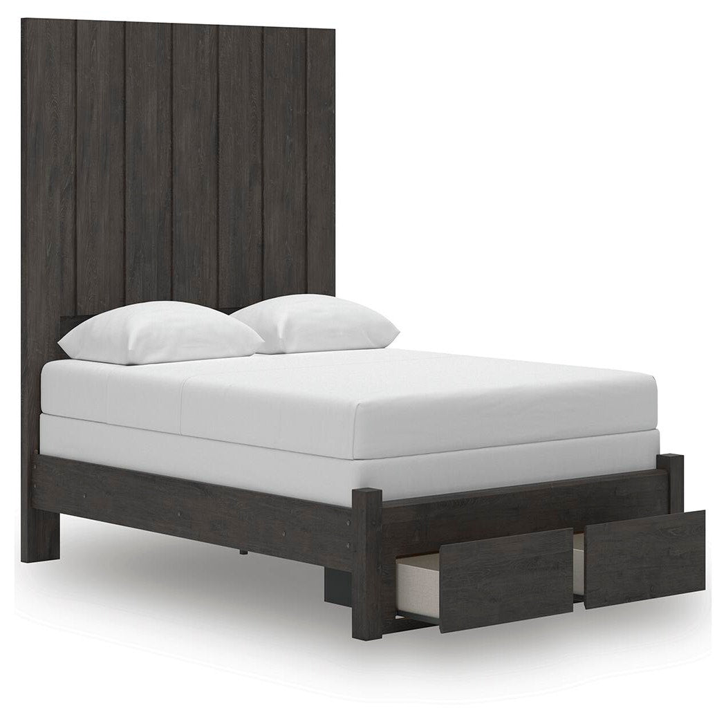 Fraluna Queen Panel Storage Bed, Dresser and Mirror (PCB3370-SI) - Image 11