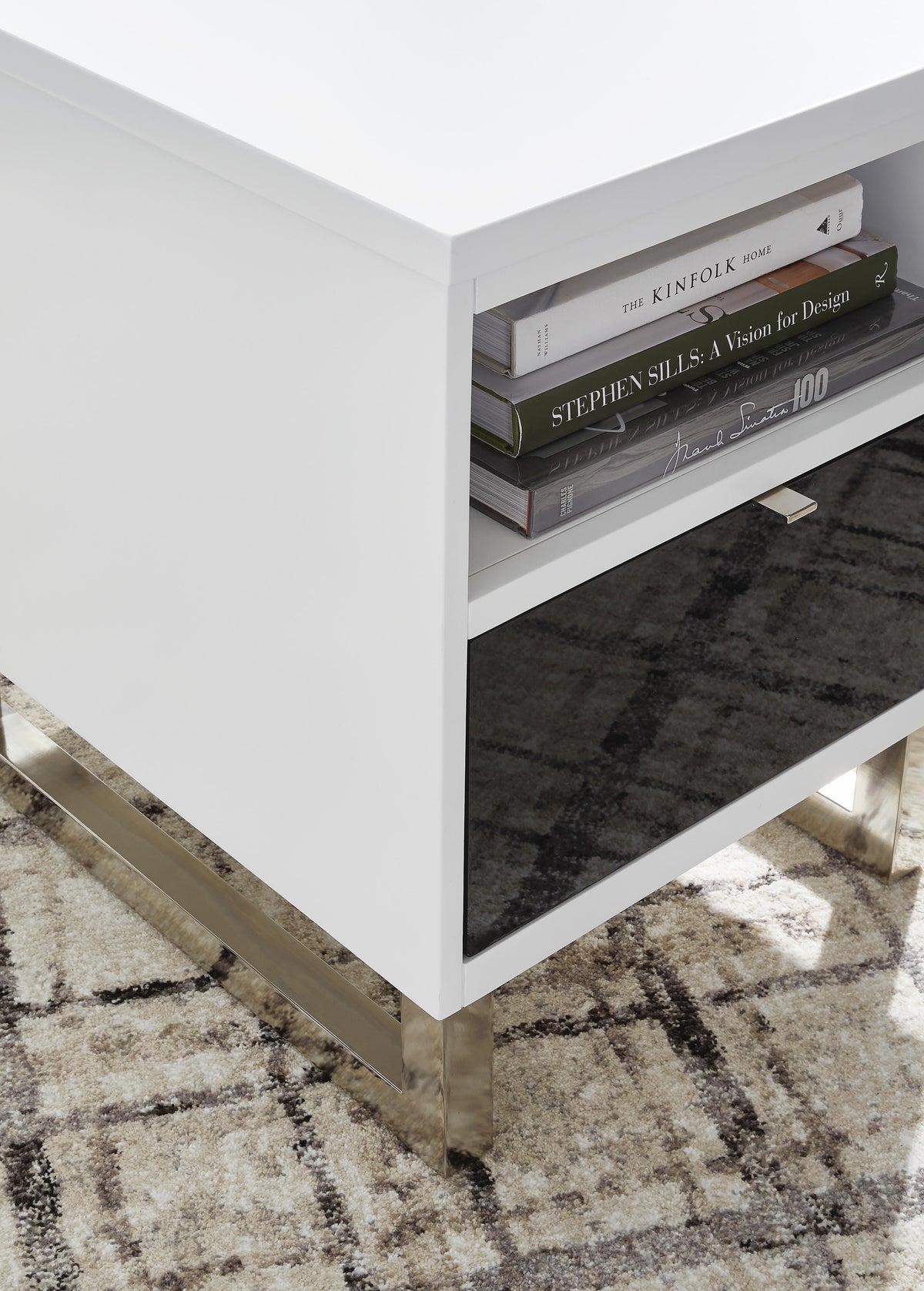 Gardoni Coffee Table and 2 Chairside End Tables - White/Black  (T756-SI) - Image 19