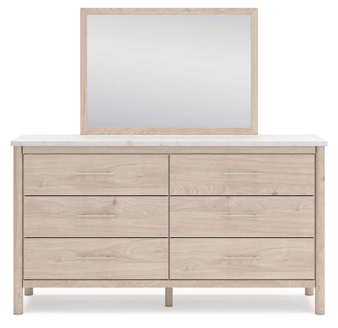 Cadmori Upholstered Panel Bed, Dresser and Mirror (B2615-SI) - Image 2