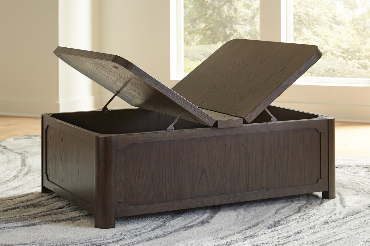 Breckington Coffee Table With Storage - Dark Brown  (T678-SI) - Image 5