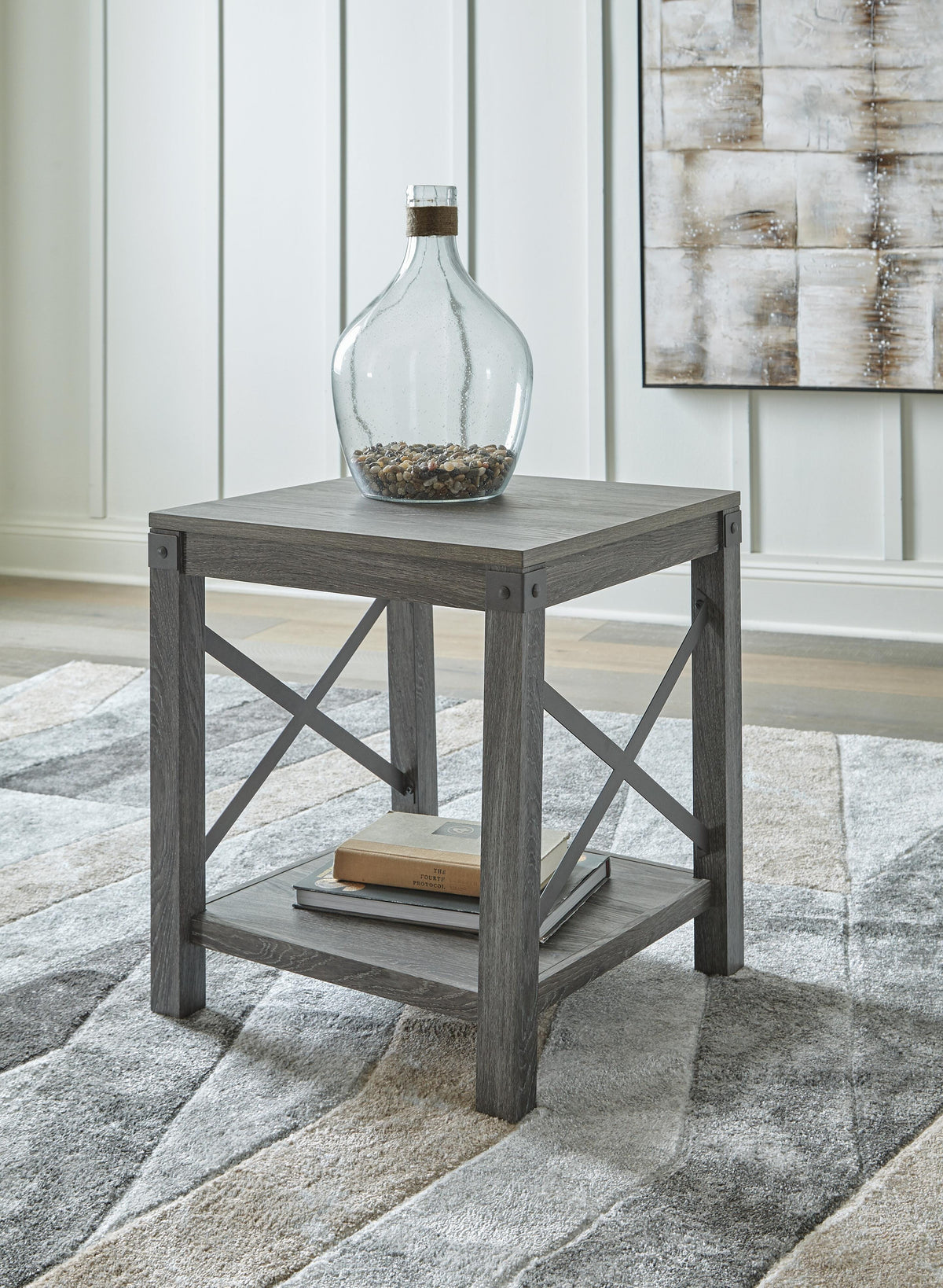 Freedan Coffee Table and 2 End Tables - Grayish Brown  (T175-SI) - Image 6