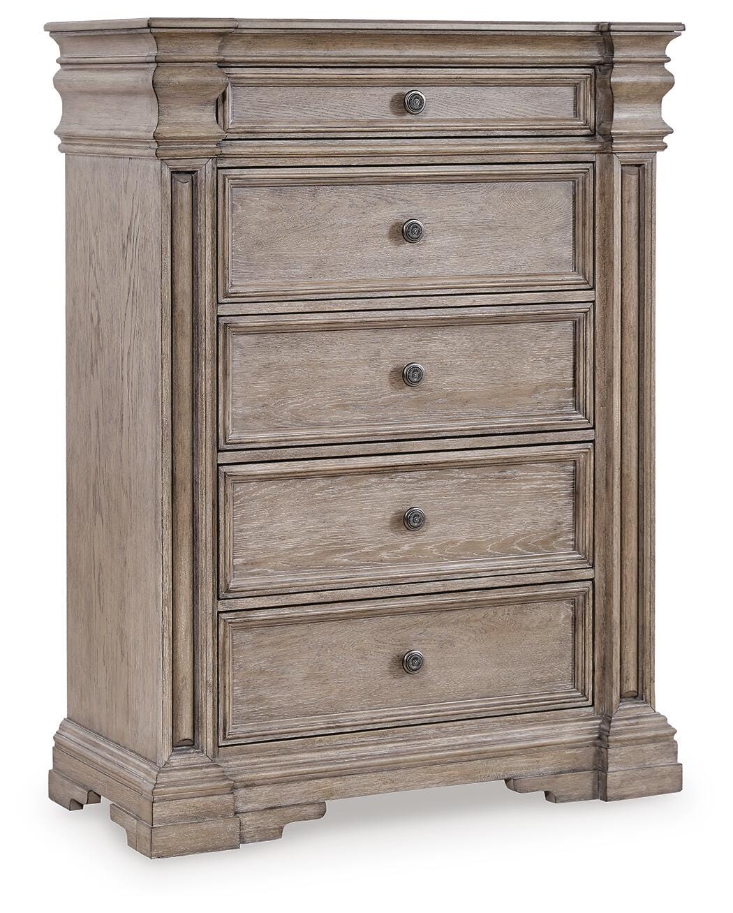 Blairhurst Panel Bed, Dresser, Chest and 2 Nightstands - Light Grayish Brown  (B916-SI) - Image 8