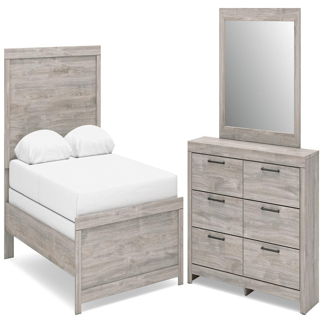 Broachmyn Full Panel Bed, Dresser and Mirror (PCB1120-SI)