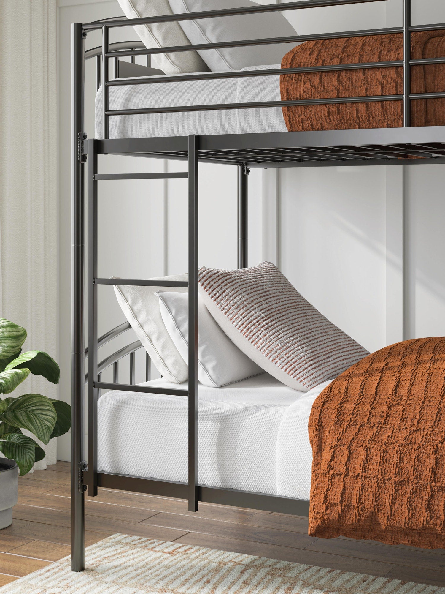 Lanceburg Twin over Twin Bunk Bed with Ladder (PCB400-SI) - Image 9