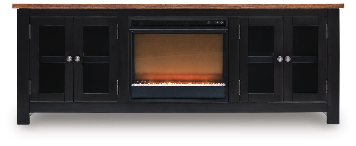Wildenauer 76 TV Stand with Electric Fireplace (W664-SI)
