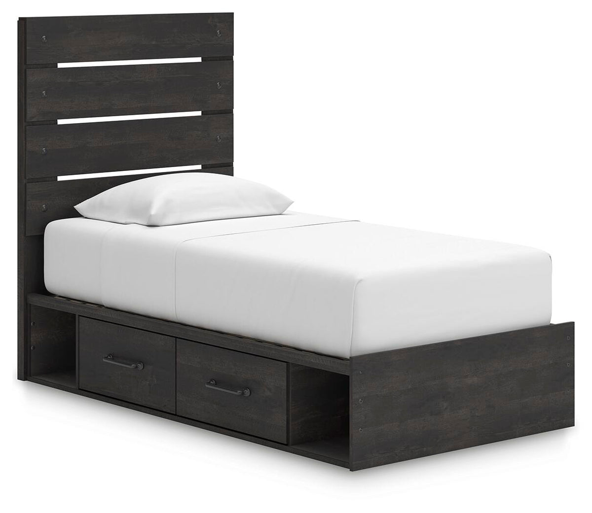 Hollivern Twin Panel Bed with Storage (PCB2108-SI)