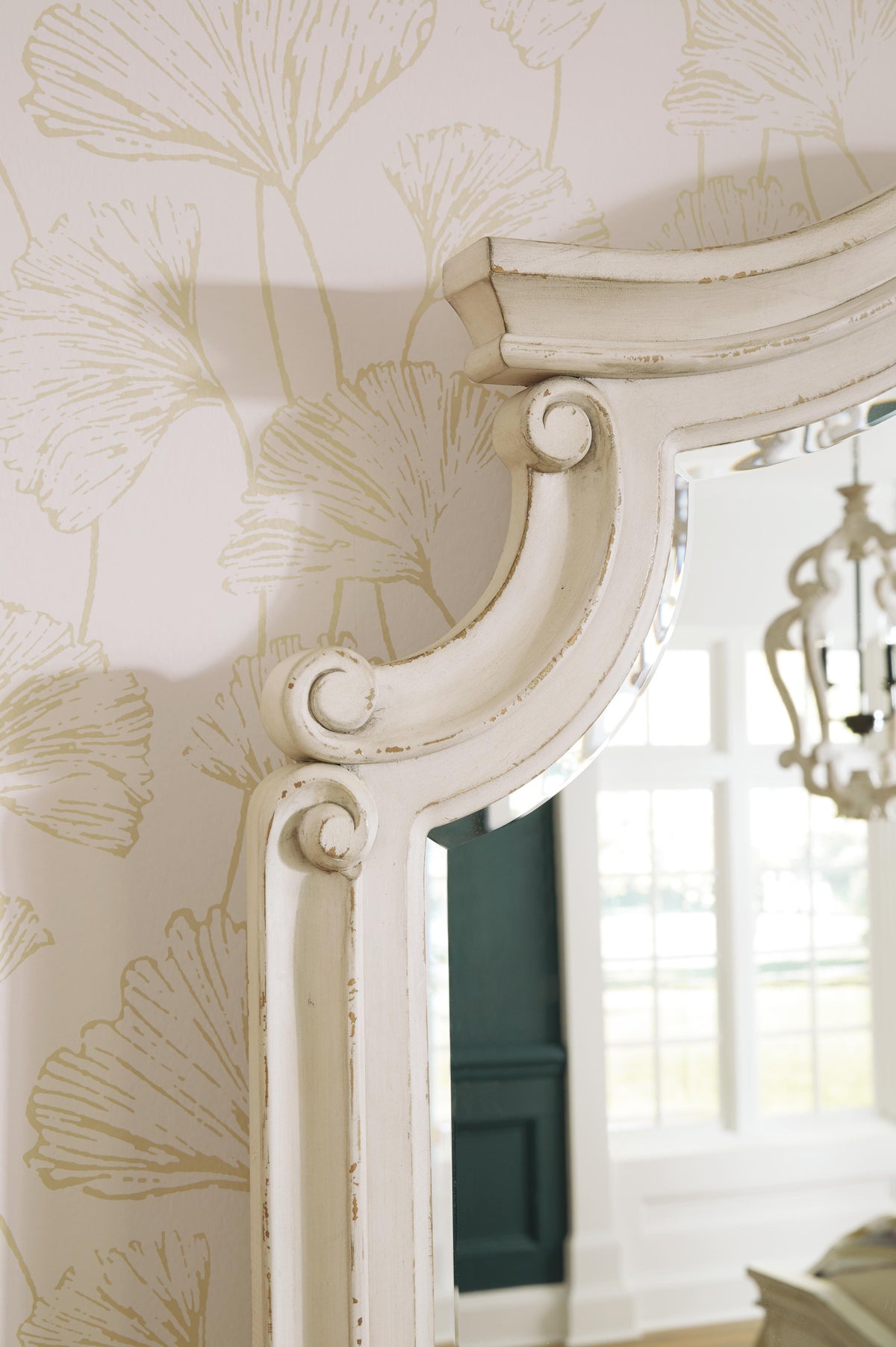 Realyn Panel Bed, Dresser, Mirror, Chest, Vanity and Nightstand - Two-tone  (B743-SI) - Image 15