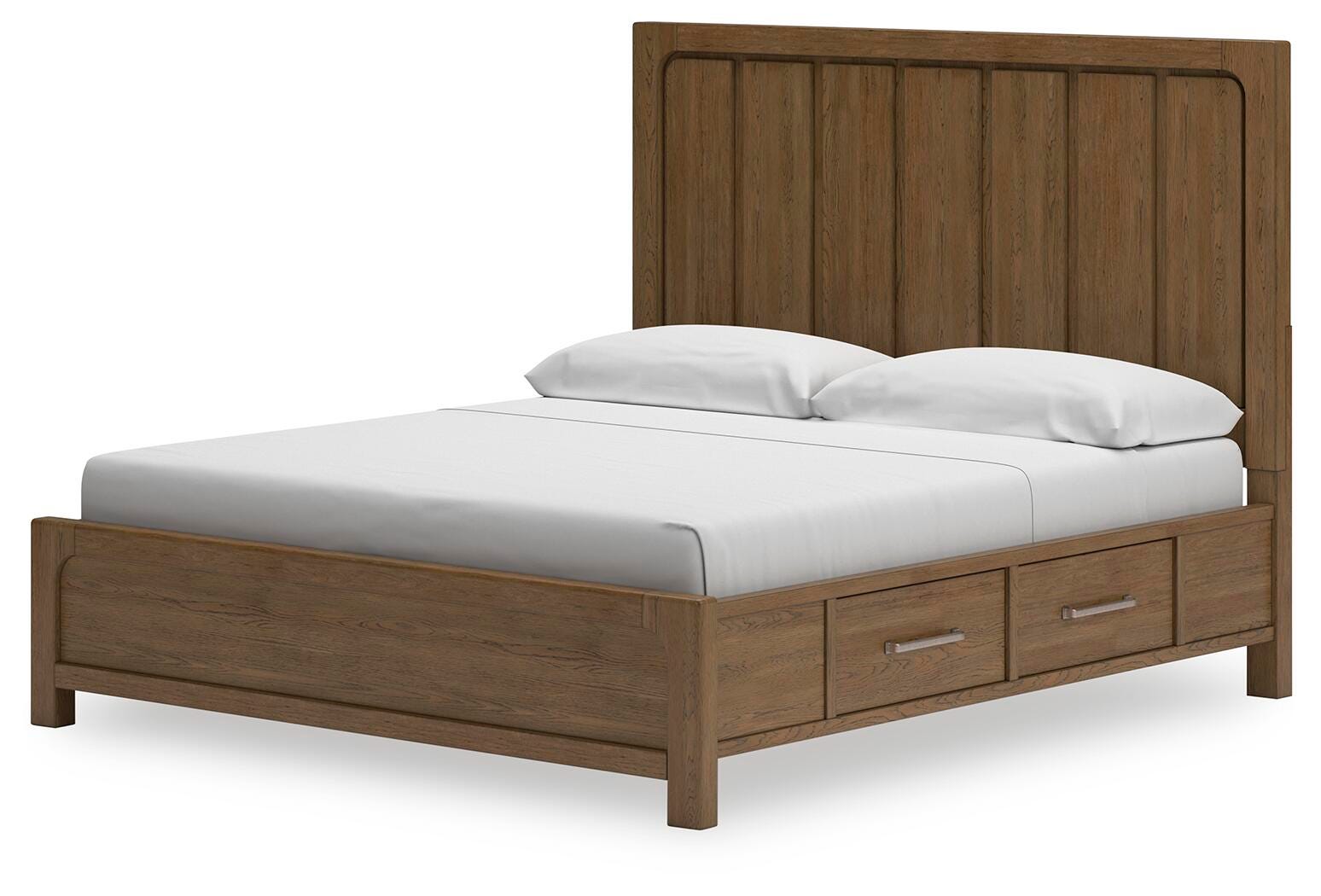 Cabalynn Panel Bed with Storage - Light Brown  (B974-SI) - Image 4