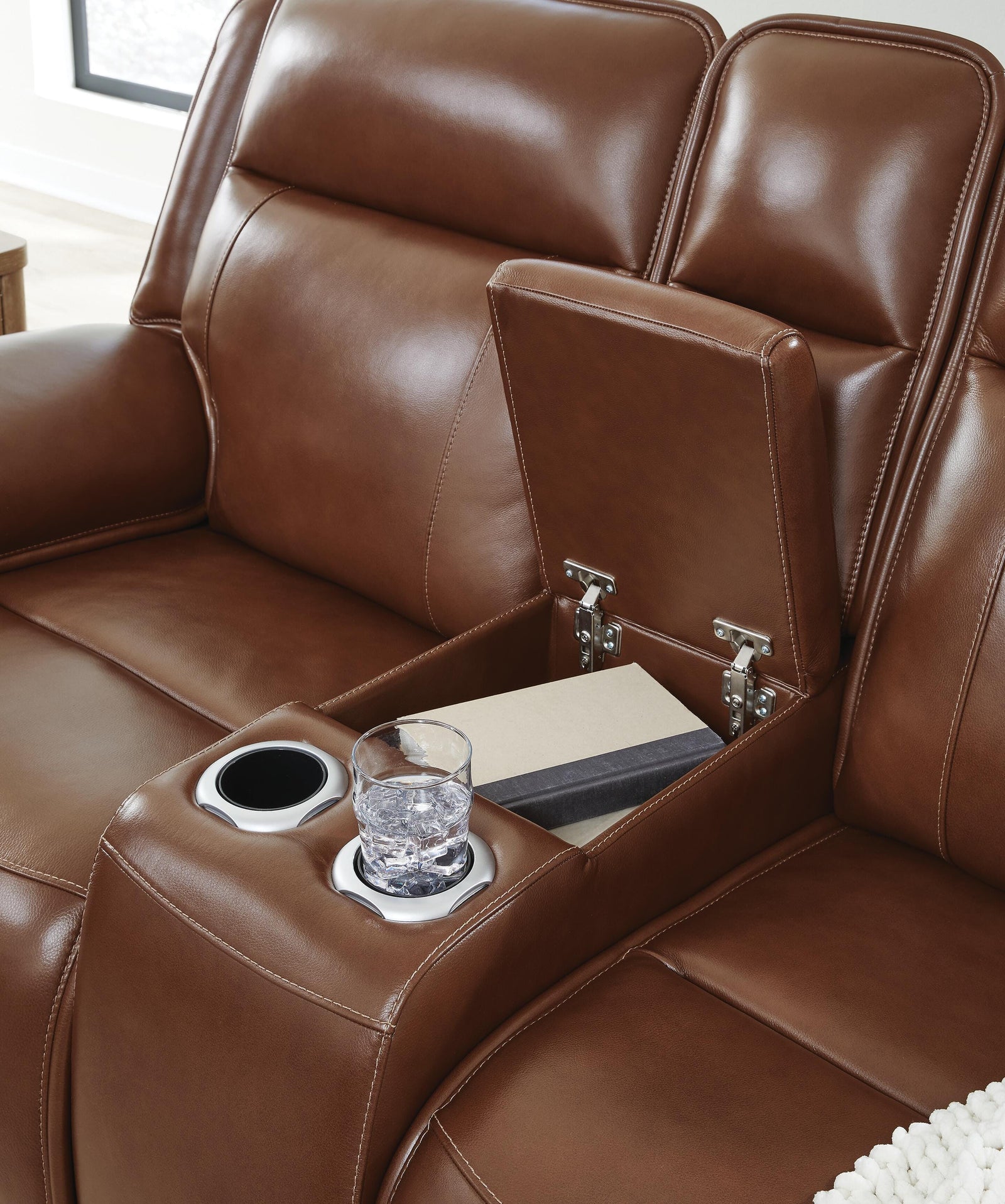 Healy Pier Power Reclining Loveseat with Console (U11204-SI) - Image 6