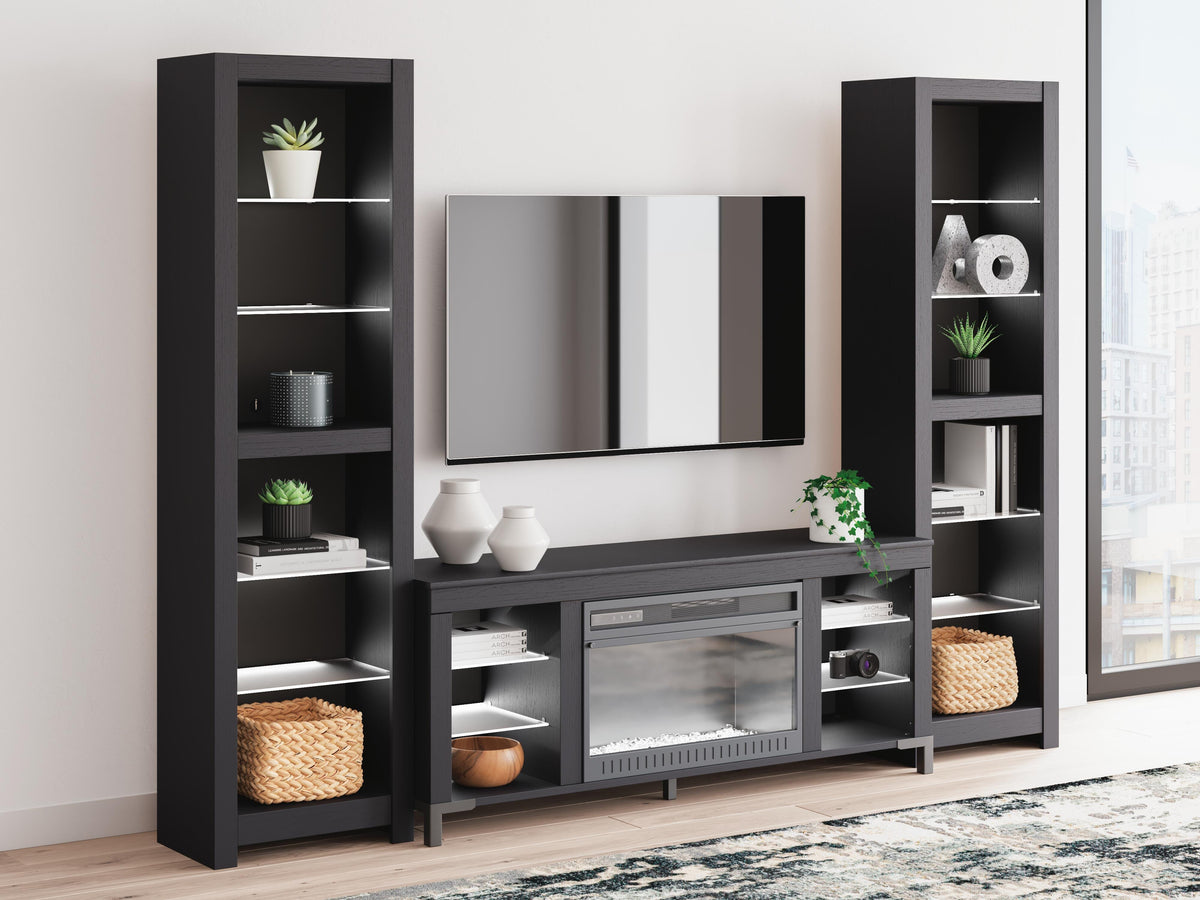Cayberry 3-Piece Entertainment Center with Electric Fireplace (W2721-SI) - Image 12