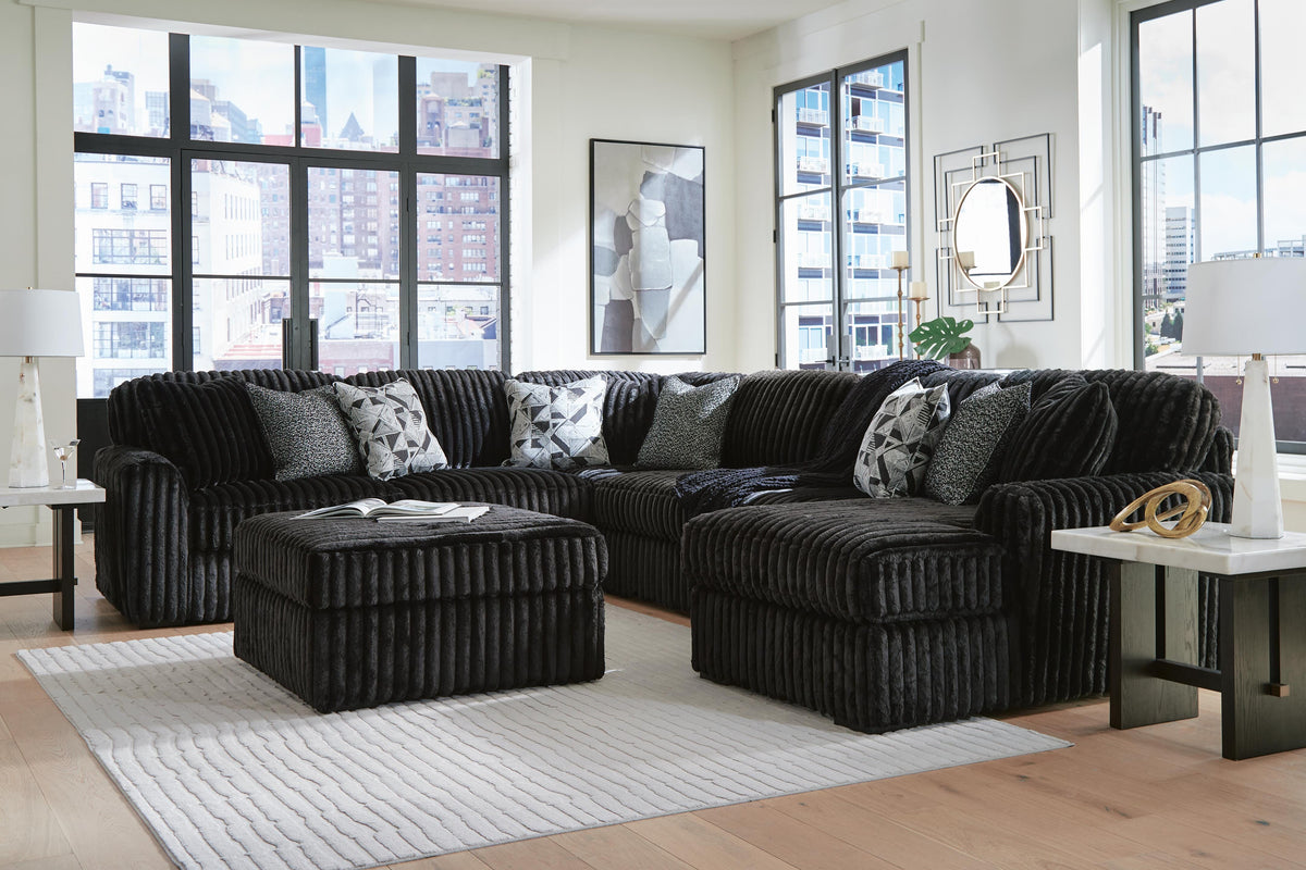 Midnight-Madness 4-Piece Sectional (98103-SI)