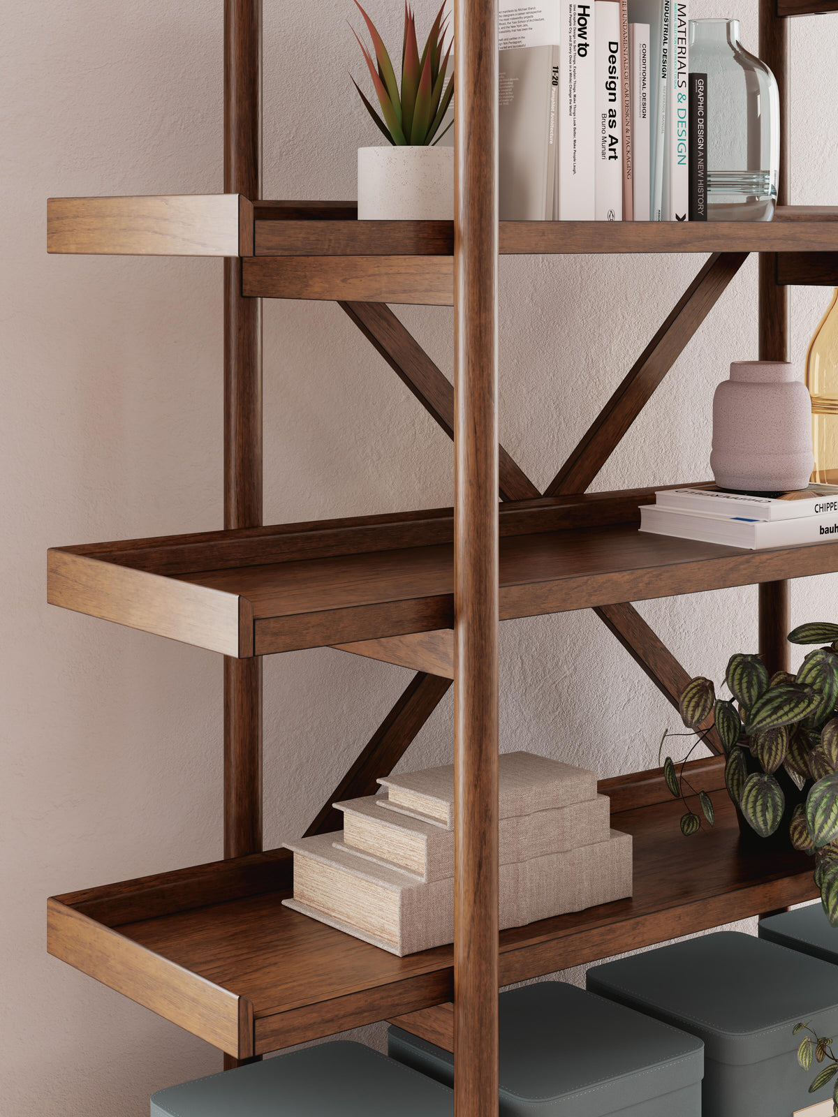 Lyncott 70 Bookcase (H615-SI) - Image 9