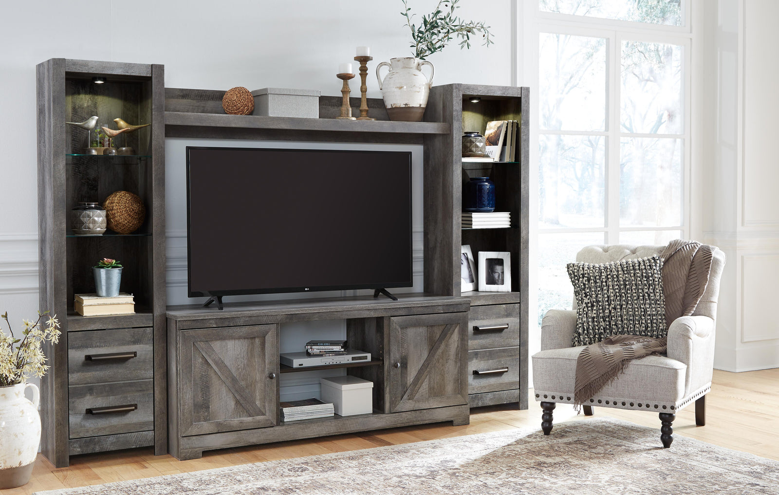 Wynnlow 4-Piece Entertainment Center (W440-SI) - Image 8