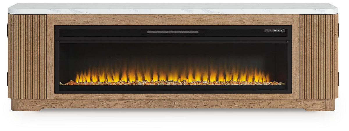 Camdill 80 TV Stand with Electric Fireplace (W808-SI)