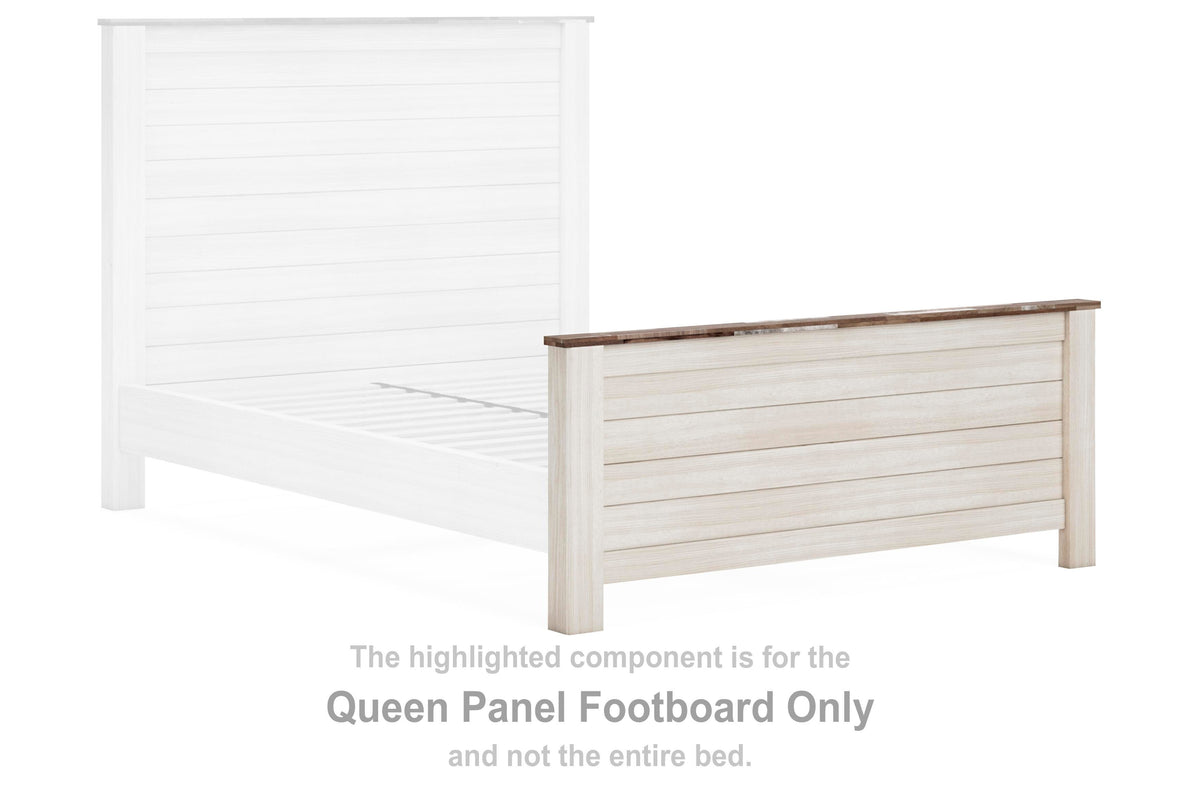 Willowton Panel Footboard - Whitewash  (B267-SI) - Image 4