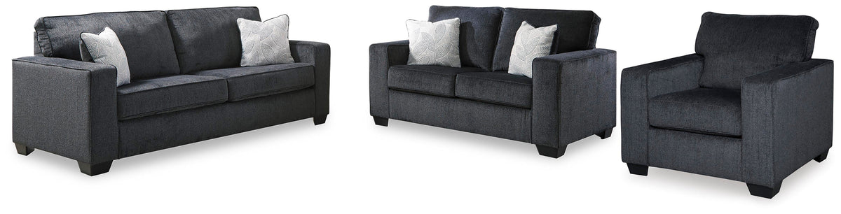 Altari Sofa, Loveseat and Chair (87213-SI)